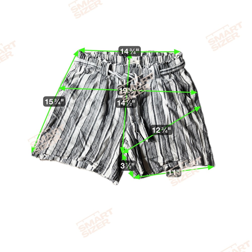 Mason & Belle Women's Striped Shorts Paperbag Waist Tie Casual Summer - Picture 6 of 8